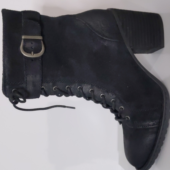 Born Suede Cass Block Heel Boots in Black Size 8.5 NWOT - Picture 5 of 12